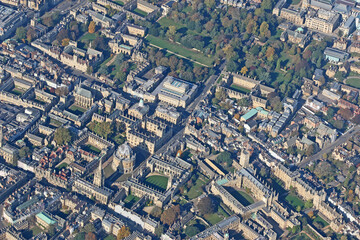 Obraz premium Aerial view of the roofs of Oxford, England