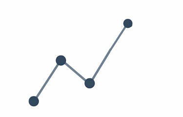 rising graph, vector illustration, upward trend design
