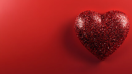 Obraz premium Romantic red heart with sparkling fragments