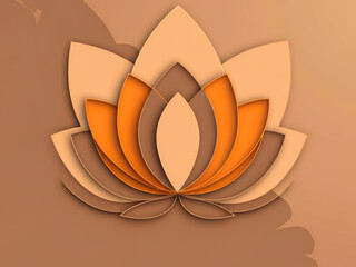 lotus blossom paper art background calming design