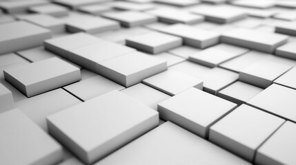 Abstract close-up of white textured blocks, creating a modern, minimalist background for technology or design concepts.