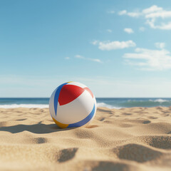 Obraz premium beach ball on the sand