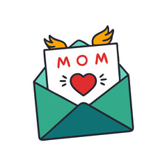 Mom Love Letter Vector with Wings: A Heartfelt Tribute