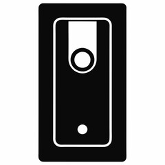 Video Doorbell Silhouette Vector Art