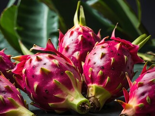 Fototapeta premium close up photo of fresh looking dragon fruit