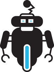 robot character icon illustration