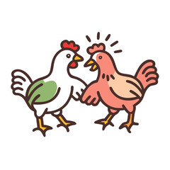 Cute Chicken Vector Illustration - Free Download
