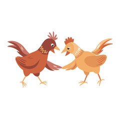 Cute Chicken Vector Illustration - Free Download