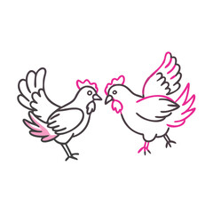 Cute Chicken Vector Illustration - Free Download