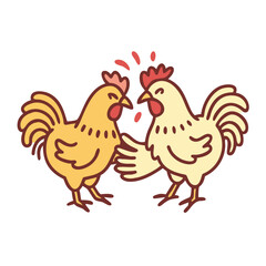 Cute Chicken Vector Illustration - Free Download