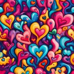 Bold and colorful heart and paintbrushes, Colorful heart and paintbrushes for a happy home