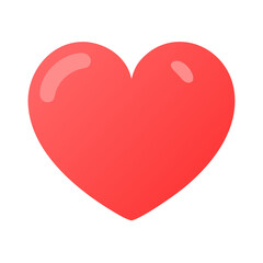 Bright Red Heart Illustration for Romantic Themes