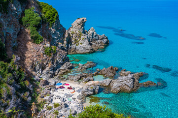 Marinella Di Zambrone - Paradise white beach in Calabria at beautiful coast - close to  Tropea - travel destination in Italy