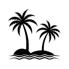 Minimalist Palm Tree Vector Design for Travel Projects