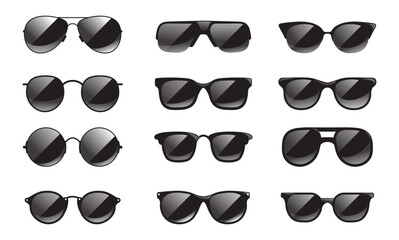 Eyeglasses design  vector set, fashion, accessory