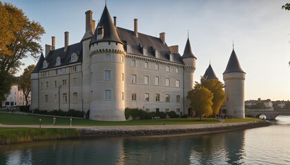 Fototapeta premium European Castle on the Loire River