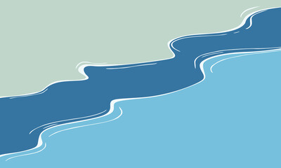 blue background with a hand