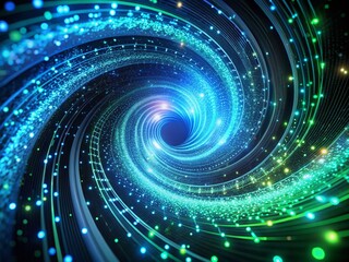 Obraz premium Abstract Cyberspace: Binary Code and Swift Programming Language