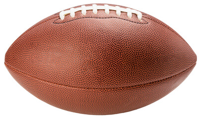 American football ball isolate on white background, full ball, rugby ball isolate on white PNG File.