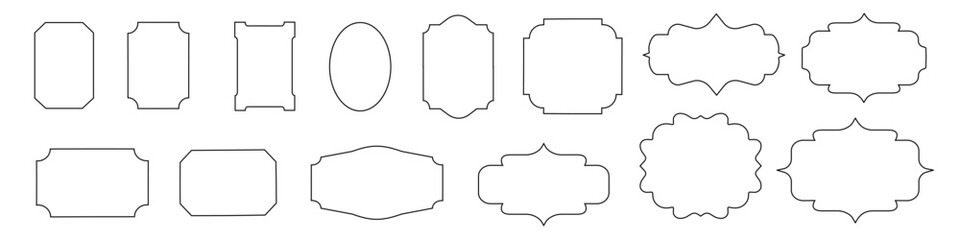 Fototapeta premium Frame vector set. Picture frame
