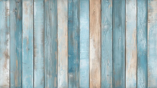 Rustic blue and beige wooden planks background