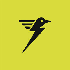 Thunderbolt bird logo