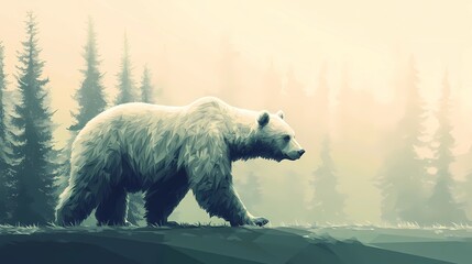 Scenic wildlife background featuring bears in their natural habitat.