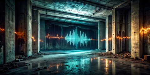 Abstract Music Background: Sound Waves in Dark Urban Decay