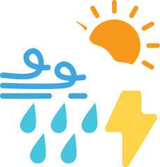 Weather illustration icon flat art design