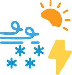 Weather illustration icon flat art design