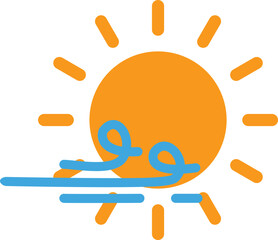 Weather illustration icon flat art design
