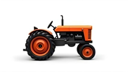 Obraz premium A hand tractor isolated pure white background