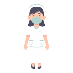 Cartoon Nurse Character Illustration