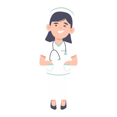 Cartoon Nurse Character Illustration, Design Inspiration, Character