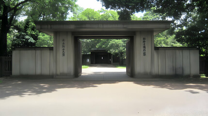 Serene Gate Photo: Lush Greenery Entrance