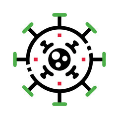 HMPV virus icon design
