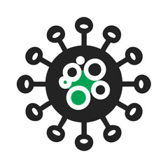 HMPV virus icon design
