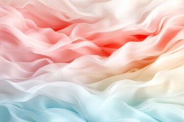Obraz premium Flowing fabric in soft hues creates a dreamlike atmosphere showcasing the beauty of gentle movement and color blending. Generative AI