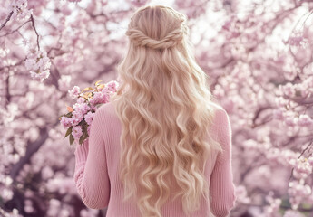 Beautiful composition spring flowers. Bouquet of pink tulips flowers on pastel pink background. Valentine's Day, Easter, Birthday, Happy Women's Day, Mother's Day.
Flat lay, top view, copy