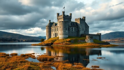 Irish Countryside Castle on Remote Lake - Stunning Landscape Photography