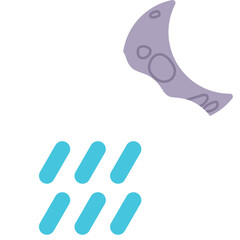 Weather illustration icon flat art design