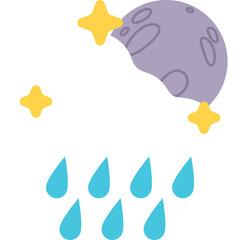 Weather illustration icon flat art design