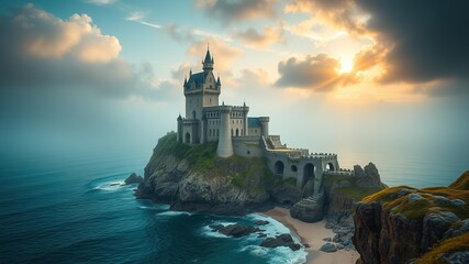 Majestic Clifftop Castle Ocean View