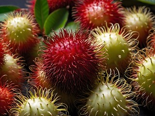 close up photo of rambutan fruit