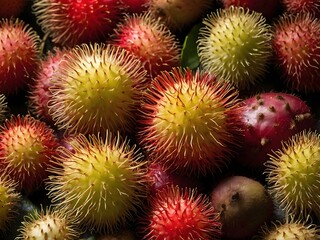 close up photo of rambutan fruit