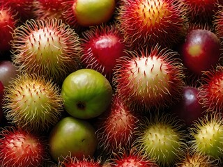 close up photo of rambutan fruit