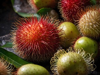 close up photo of rambutan fruit