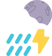 Weather illustration icon flat art design