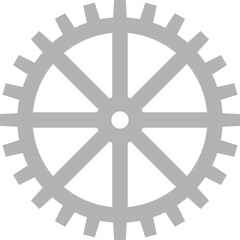歯車 アイコン シンプル イラスト 銀 単体