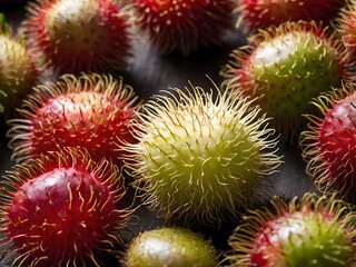 Fototapeta premium close up photo of rambutan fruit
